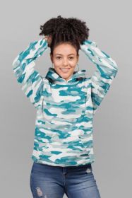 Blue Camo 2 (2) UNISEX Sublimation Hoodie (size: medium)