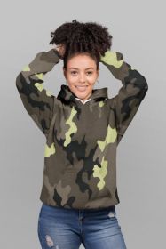 Camo pattern UNISEX Sublimation Hoodie (size: large)